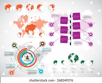 Timeline Infographic, Vector design template