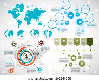 Timeline Infographic, Vector design template