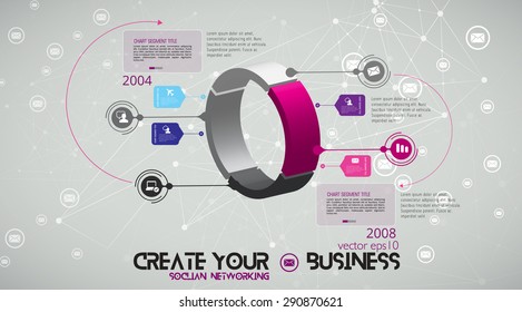 Timeline Infographic, Vector design template