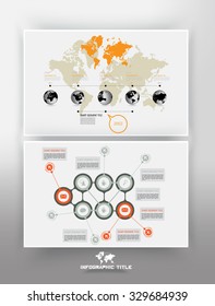 Timeline Infographic, Vector design template