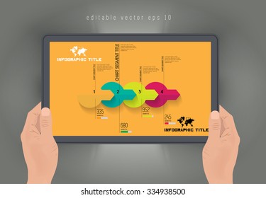 Timeline Infographic, Vector design template