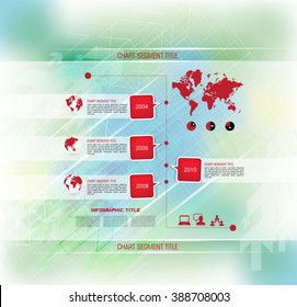 Infografía de la línea de tiempo. Plantilla de diseño de vectores.
