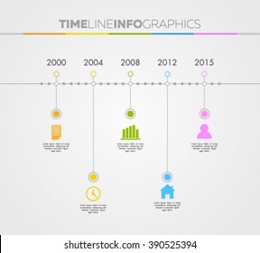 Timeline infographic  vector design template. Vector illustration. EPS 10