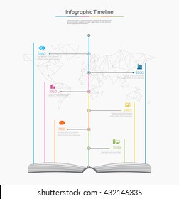 Timeline Infographic. Vector design template.
