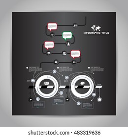 Timeline Infographic, Vector design template