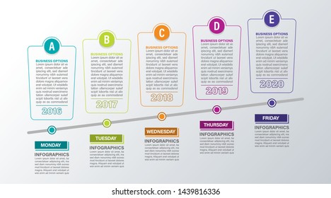 Timeline infographic vector for diagrams, graphs and presentation banners.