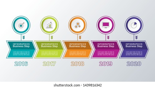 Timeline infographic vector for diagrams, graphs and presentation banners.