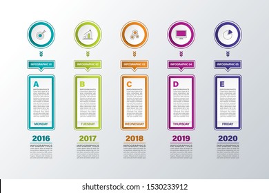 Timeline infographic vector for diagrams, graphs and presentation banners.
