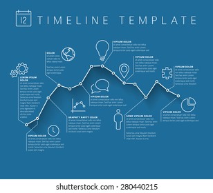 Timeline Infographic Vector  Report  Template. 