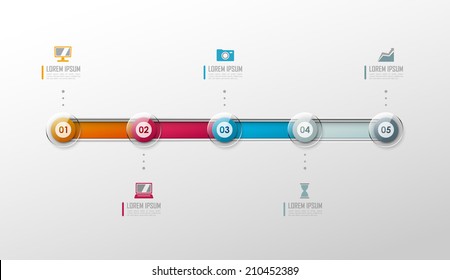 Timeline infographic. Vector template.
