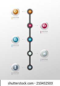Timeline infographic. Vector template.
