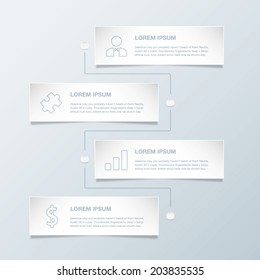 Timeline infographic vector template with business icons