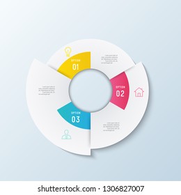 Timeline infographic.Business data visualization. Vector infographics timeline design. Diagram with 3 steps, processes or options.can use for workflow layout, web design, diagram, annual report.