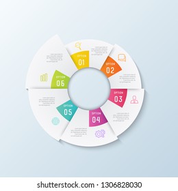 Timeline infographic.Business data visualization. Vector infographics timeline design. Diagram with 6 steps, processes or options.can use for workflow layout, web design, diagram, annual report.