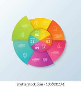 Timeline infographic.Business data visualization. Vector infographics timeline design. Diagram with 6 steps, processes or options.can use for workflow layout, web design, diagram, annual report.