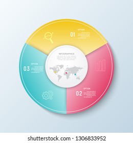 Timeline infographic.Business data visualization. Vector infographics timeline design. Diagram with 3 steps, processes or options.can use for workflow layout, web design, diagram, annual report.