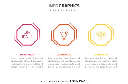 infografías de línea de tiempo con 3 opciones o 3 pasos. Plantilla de vectores. Se puede utilizar para el diagrama de procesos, presentaciones, diseño de flujo de trabajo, banner, diagrama de flujo, gráfico de información.