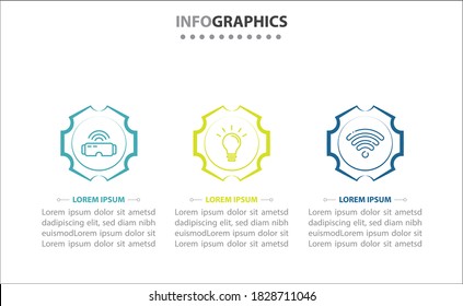 infografías de línea de tiempo con 3 opciones o 3 pasos. Plantilla de vectores. Se puede utilizar para el diagrama de procesos, presentaciones, diseño de flujo de trabajo, banner, diagrama de flujo, gráfico de información.