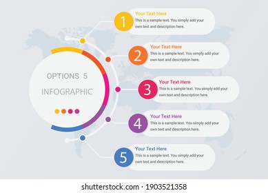 Infografía De Línea De Tiempo Con 5 Opciones Imagen Vector