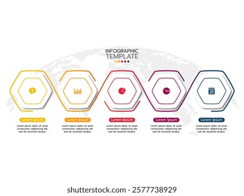 Timeline infographics with 5 steps, options, and squares. Vector template. Business process. Timeline infographics with 5 steps, options, and squares.