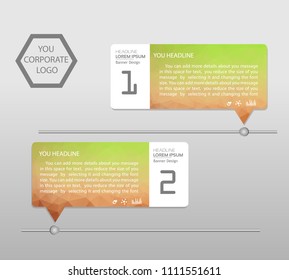 Timeline infographics banner. Template modern info graphic design, for business template, marketing, creative templates and graphics vector. Background.