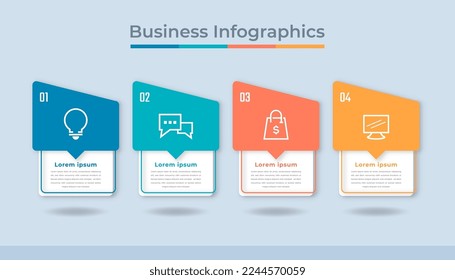 Timeline Infographics Business Data Visualization Process Chart. Abstract Diagram Graph with Steps, Options