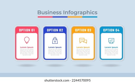 Timeline Infographics Business Data Visualization Process Chart. Abstract Diagram Graph with Steps, Options