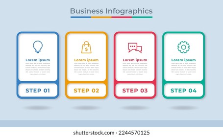 Timeline Infografiken Business Data Visualization Process Chart. Abstrakter Diagramm mit Schritten, Optionen