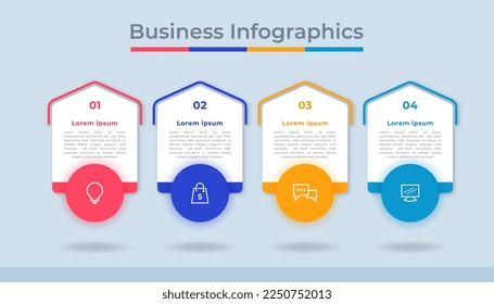 Timeline Infografiken Business Data Visualization Process Chart. Abstrakter Diagramm mit Schritten, Optionen