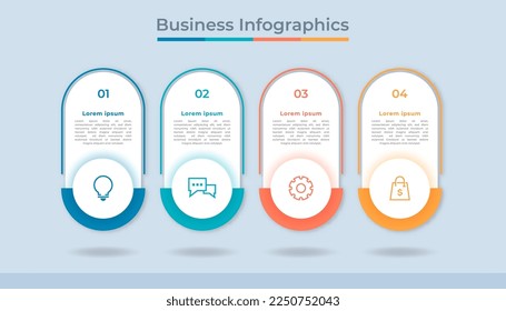 Timeline Infographics Business Data Visualization Process Chart. Abstract Diagram Graph with Steps, Options