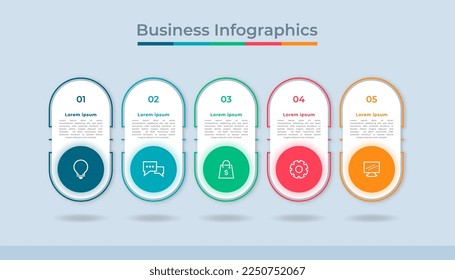 Timeline Infografiken Business Data Visualization Process Chart. Abstrakter Diagramm mit Schritten, Optionen