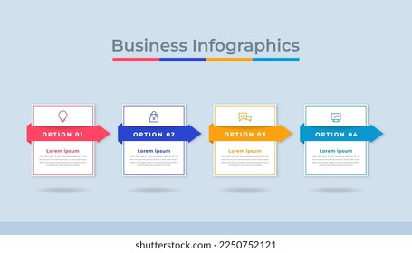 Timeline Infographics Business Data Visualization Process Chart. Abstract Diagram Graph with Steps, Options