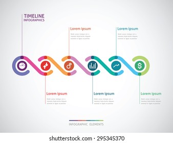 Timeline Infographics Circle Center Stock Vector (royalty Free 