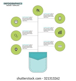 Timeline infographics. Color vertical template