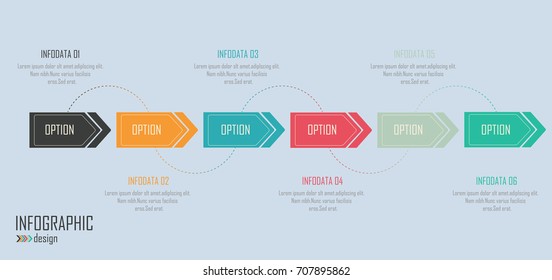 Timeline infographics connect with Dashed lines template,flowchart,workflow or proceess infographics,Vector illustration.