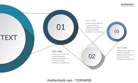 Timeline infographics design with 3 steps.Can be used for workflow layout, diagram, annual report, web design. Business concept with circle design, steps or processes.