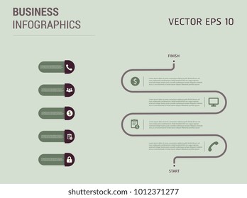 Timeline infographics design with arrows, workflow or process diagram, flowchart, vector eps10 illustration