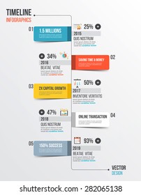 Timeline infographics Design. Can be used for workflow layout; diagram; number options; step up; web design; banner template. Vector