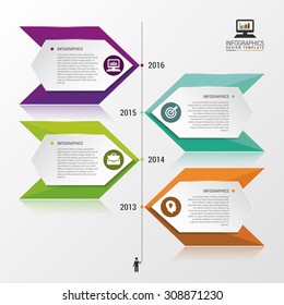 Timeline infographics design. Can be used for workflow layout, diagram, web design. Vector illustration