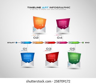 Timeline with Infographics design elements for brochures, data display, infocharts, business backgrounds, branstorming meetings, presentations and so on.