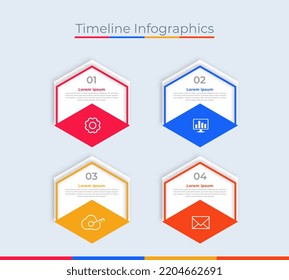 Timeline Infographics Design Marketing Icons. Usable for Workflow Layout, Diagram, Annual Report, Web Design. Business Data Visualization with steps or Processes