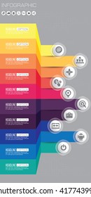 Timeline infographics design template with 10 options, process diagram, vector eps10 illustration