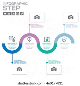 Timeline infographics design template with 10 options, process diagram, vector eps10 illustration