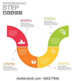 Timeline infographics design template with 10 options, process diagram, vector eps10 illustration