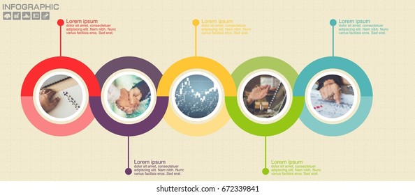 Timeline infographics design template with 10 options, process diagram, vector eps10 illustration