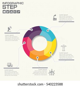 Timeline infographics design template with 5 options, process diagram, vector eps10 illustration