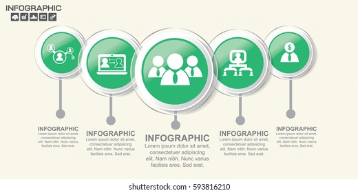 Timeline infographics design template with 5 options, process diagram, vector eps10 illustration