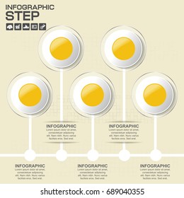 Timeline infographics design template with 5 options, process diagram, vector eps10 illustration