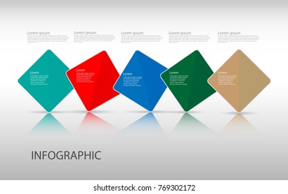 Timeline infographics design template with 5 options, process diagram, vector eps10 illustration