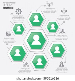 Timeline infographics design template with 7 options, process diagram, vector eps10 illustration